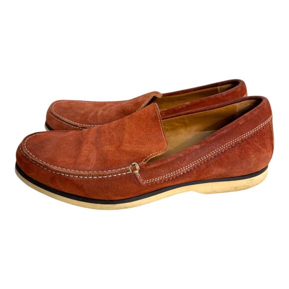 John Varvatos Thompson Venetian Loafer Red Brown Suede Leather Men\'s Size 7 main image 7